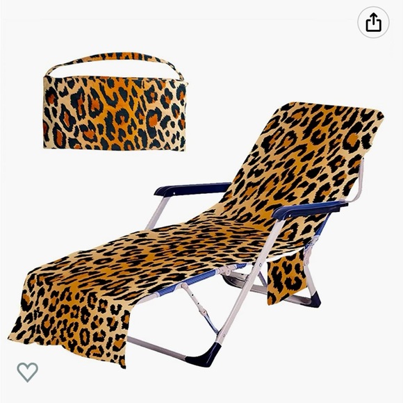 Nivina Lounge Chair Towel Beach Cover brand new in original packaging: leopard - Picture 2 of 9